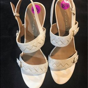 Tahari White Sandal Heels